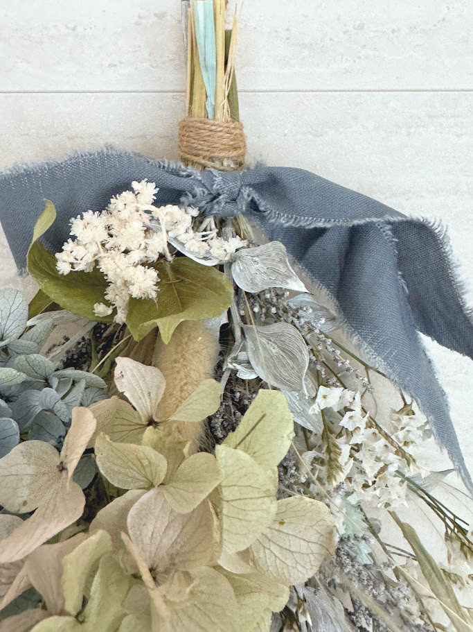 涼しげな紫陽花★フライングボール★ドライフラワー 吊り下げ式 涼しげな紫陽花☆フライングボール☆ドライフラワー 吊り下げ式