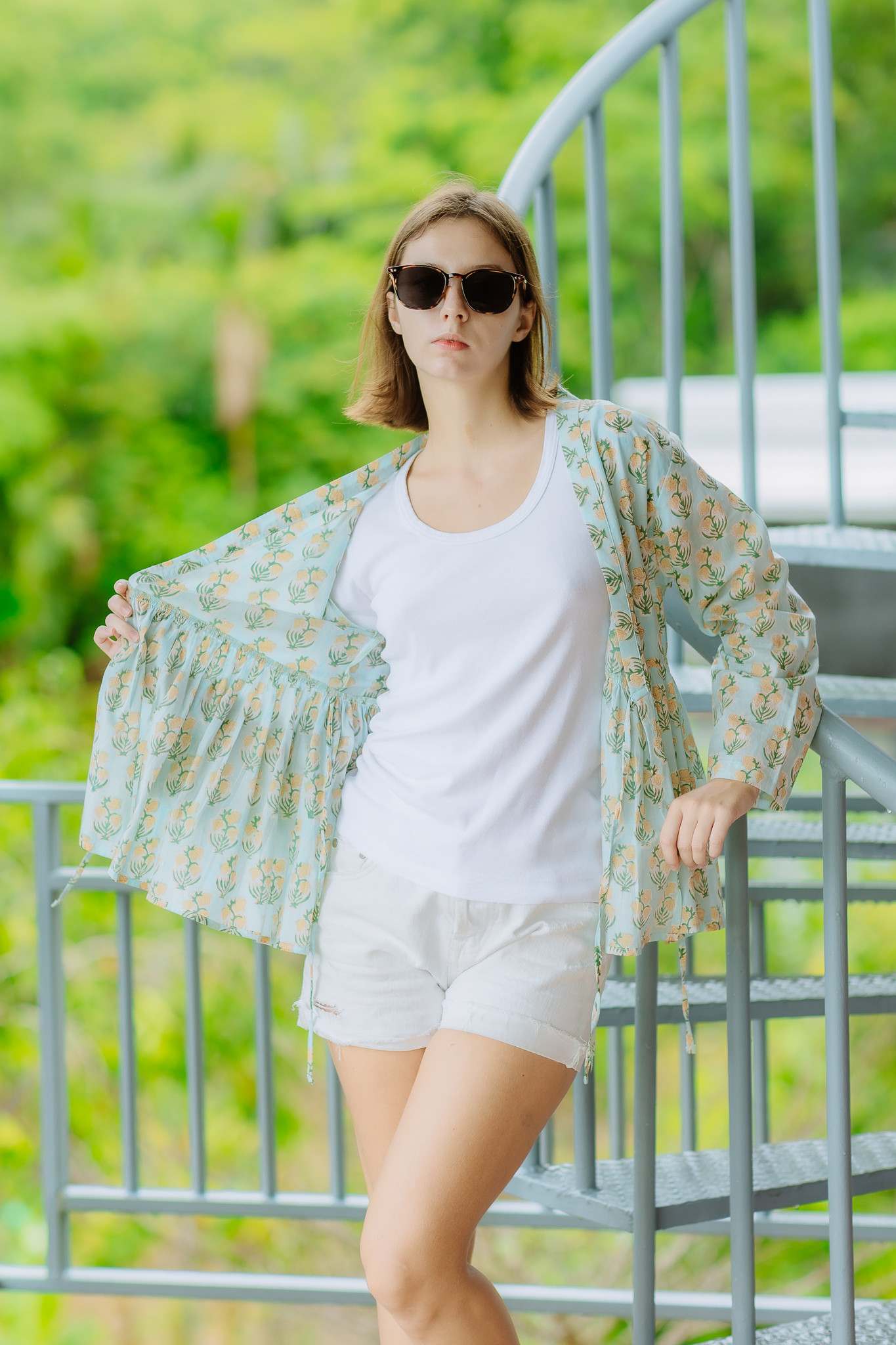 カシュクール羽織（ハンドブロックプリント）