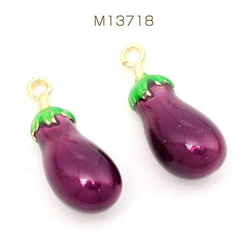 M13718 6個 ミニチュアフードチャーム メタル製 食品サンプルチャーム