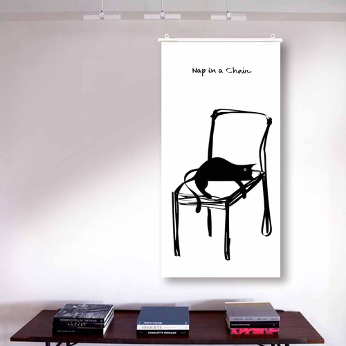 ビッグサイズタペストリー オリジナル ネコ 900×1800 イラスト