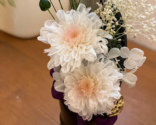 単品 仏花 お盆 お仏壇お供え プリザーブドフラワー ことね菊 ギフト