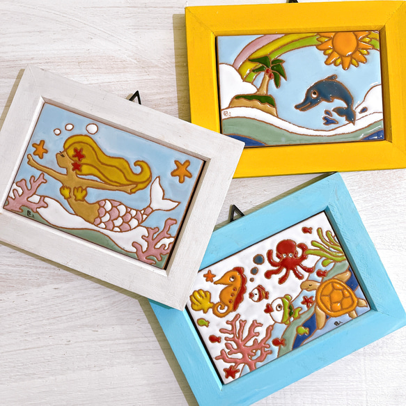 絵　タイルアート　陶器　一点もの 絵 タイルアート 陶器 一点もの タイルの魅力とアートの融合/トルコ