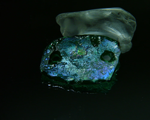 古代ローマンガラスペンダントトップ トンボ玉 アフガン出土 古代