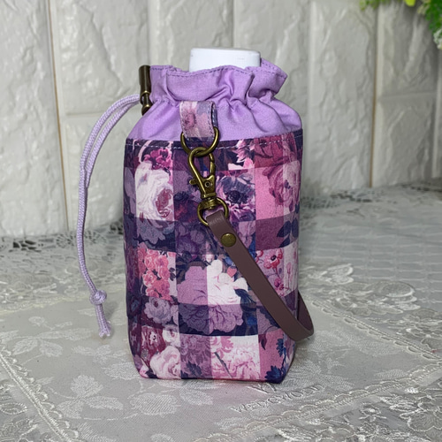 ペットボトルカバーミニリバティアーカイブギンガム/ブラックハンドメイド