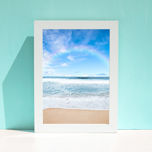 砂浜！海！綺麗！A4サイズ◇送料無料◇可愛いインテリアポスター