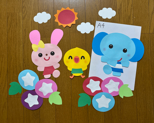 夏の壁面飾り　ちぎり絵下絵　８月壁面飾り　あさがお　海　７月壁面飾り 夏の壁面飾り ちぎり絵下絵 8月壁面飾り あさがお 海 7月壁面