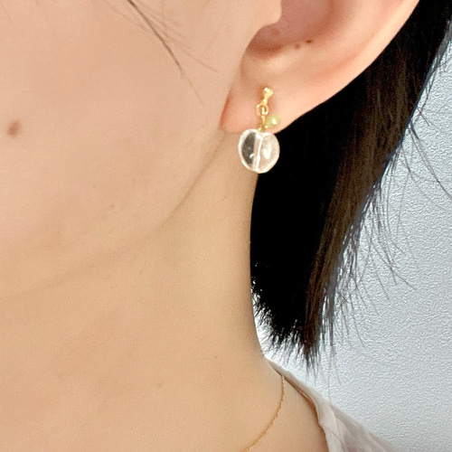 Gem's Beauty 2.58カラット 人工グリーンスピネル スタッド