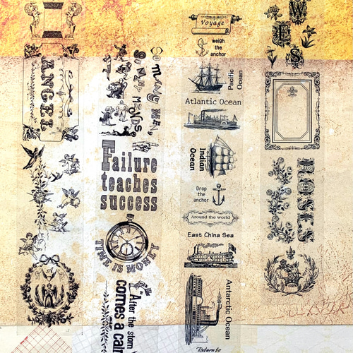 シール ステッカー 透明シール コラージュ素材 ジャーナル おすそ分け