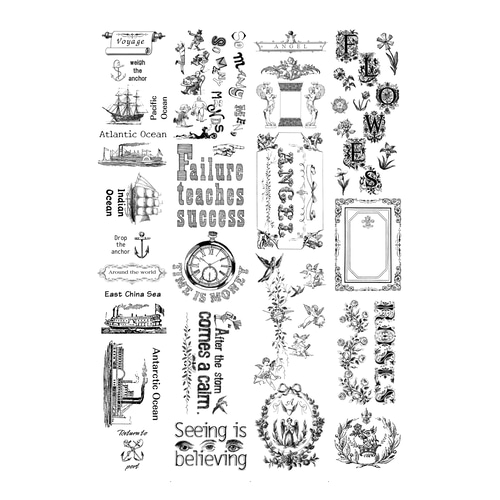 シール ステッカー 透明シール コラージュ素材 ジャーナル おすそ分け