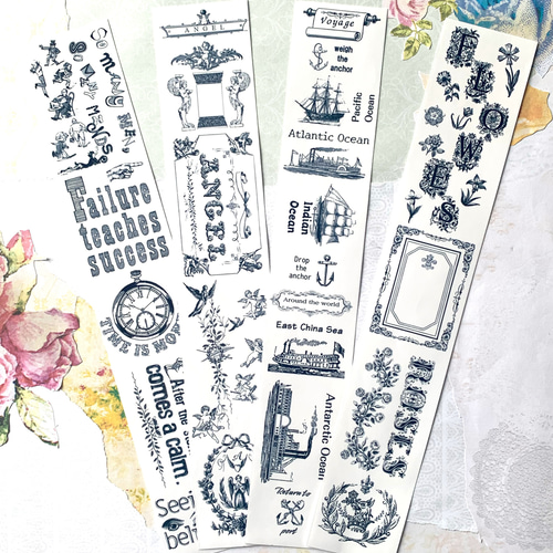 シール ステッカー 透明シール コラージュ素材 ジャーナル おすそ分け