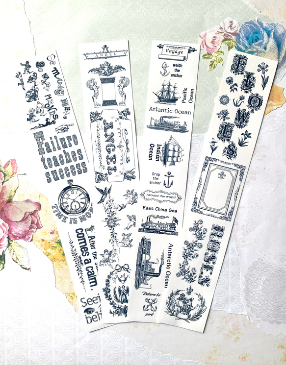 シール ステッカー 透明シール コラージュ素材 ジャーナル