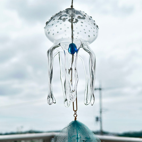 アクセサリーの様な ぐらげ 風鈴 クラゲ モビール 夏 海 風鈴 Anges