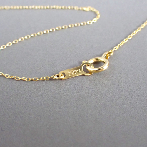 K18 ラボグロウンダイヤモンド ふくりん留めネックレス ネックレス