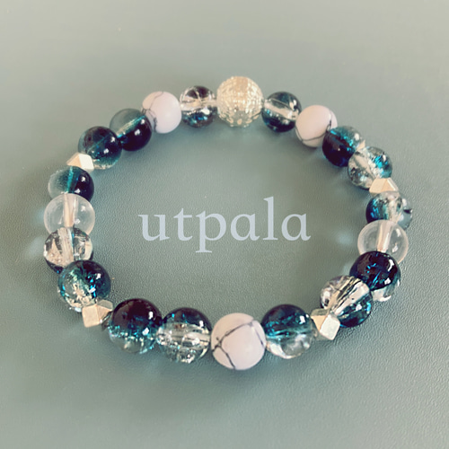 ガラスビーズブレスレット ブレスレット utpala 通販｜Creema(クリーマ 
