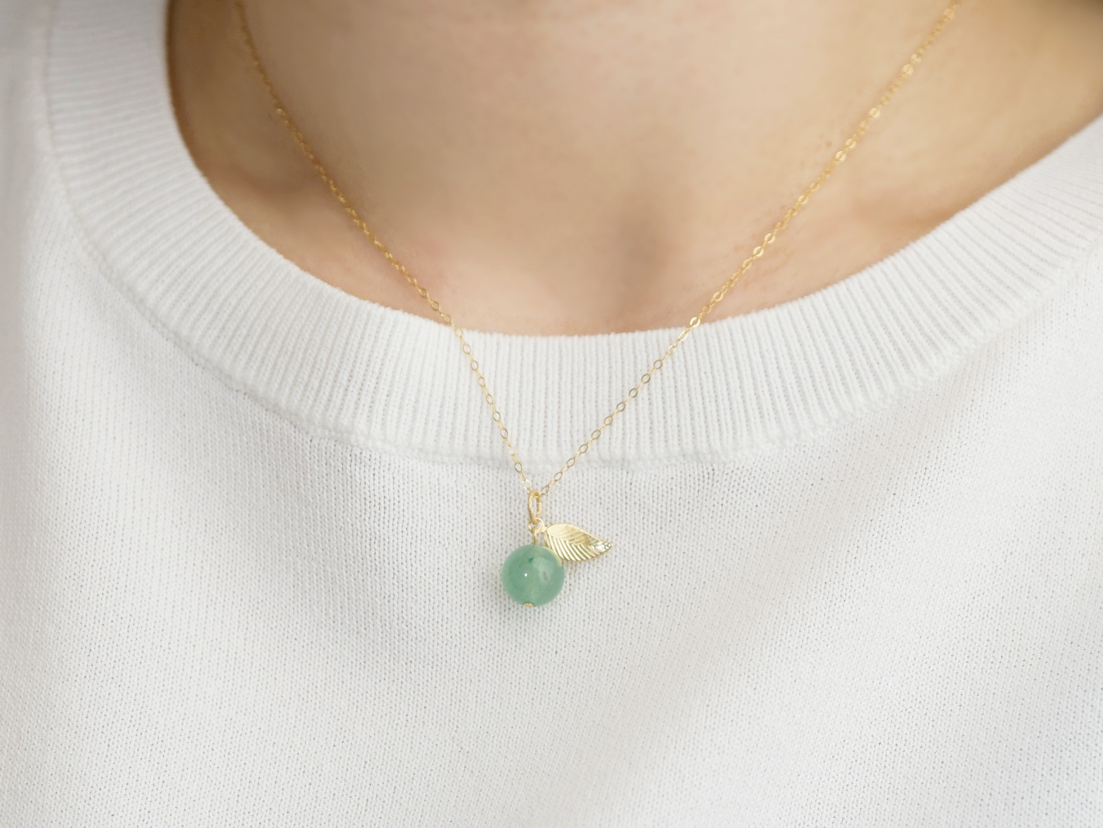 ◯まるい型　姫りんご　ネックレス　天然石 ◯まるい型　姫りんご　ネックレス　天然石