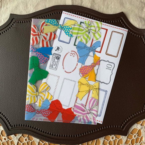 AN070-0126　A5クリアファイル「リボン」 5枚目の画像