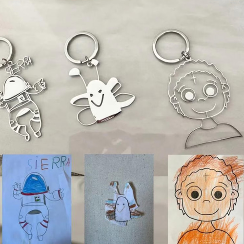 オーダーメイドキーホルダー♡世界にひとつ子どもの絵をキーホルダーに