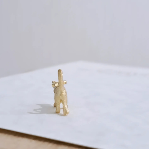 18金 猫のペンダントトップ 中】 18金猫ネックレス 18金ねこ k18猫 猫