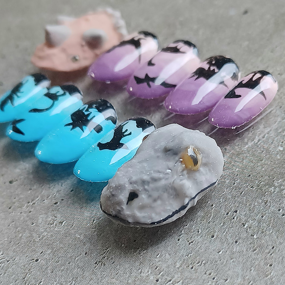受注製作】 恐竜 ネイルチップ No.214 ネイルチップ（つけ爪 