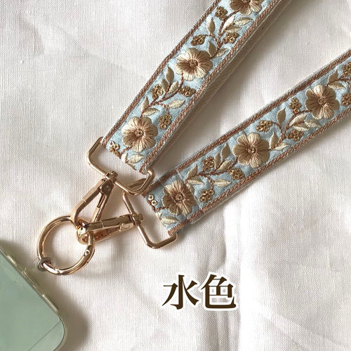 インド刺繍リボンショルダー 4color スマホショルダー その他
