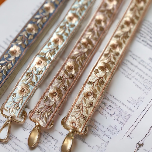 インド刺繍リボンショルダー 4color スマホショルダー その他