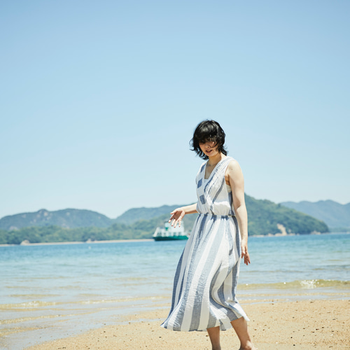 オーガニックコットン・島夏パッチワークワンピース ワンピース そらの