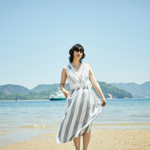 オーガニックコットン・島夏パッチワークワンピース ワンピース そらの