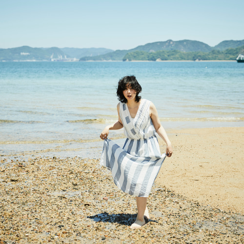 オーガニックコットン・島夏パッチワークワンピース ワンピース そらの