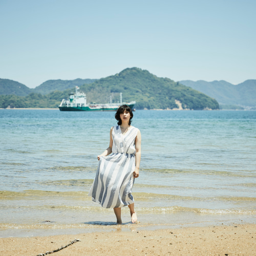 オーガニックコットン・島夏パッチワークワンピース ワンピース そらの