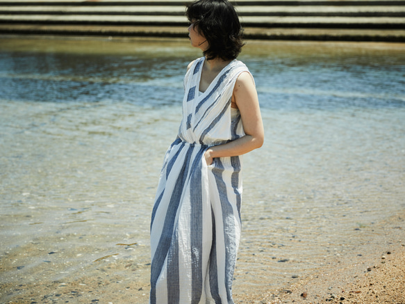 オーガニックコットン・島夏パッチワークワンピース ワンピース そらの