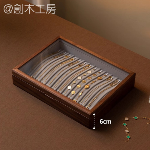 最大23本ネックレス収納 木製アクセサリー収納 指輪 イヤリング