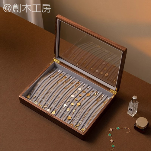 最大23本ネックレス収納 木製アクセサリー収納 指輪 イヤリング 最大23本ネックレス収納 木製アクセサリー収納 指輪 イヤリング