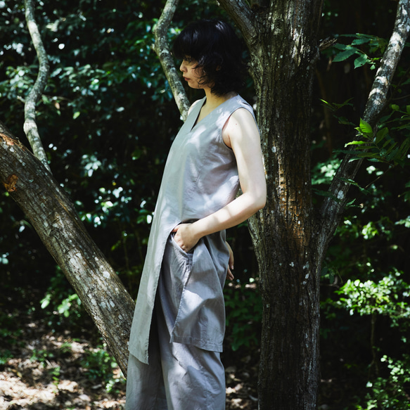 オーガニックコットン・グレーローン・セットアップ セットアップ そら  