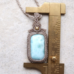 ラリマー天然石マクラメネックレスmac390エスニックアジアンエキゾチックなアレルギーフリーのアクセサリー 10枚目の画像