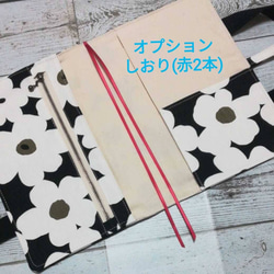 レビューブックカバー ヌビキルト グレー チェック 5枚目の画像