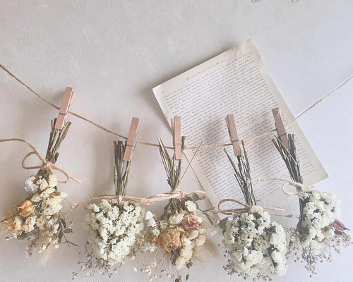 ドライフラワースワッグ ガーランド White rose ドライフラワーガーランド ドライフラワースワッグ ブーケ