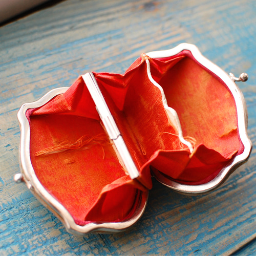 古いマザーオブパールのコインパース がま口 フランスアンティーク