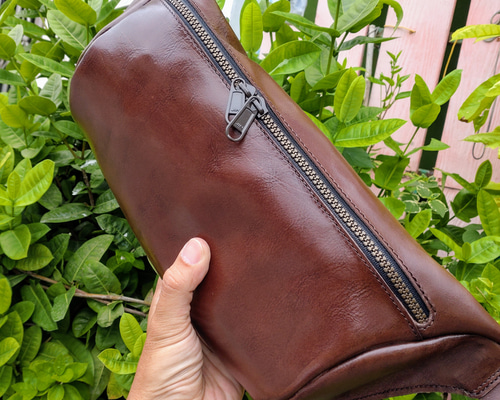 ★匠職人／ハンドメイド★　本革　ボディ　クリーマー加工　特大ブルー　★新品★ ☆匠職人／ハンドメイド☆ 本革 ボディ クリーマー加工 特大