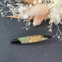 レジン ハンドメイド 幾何学模様 カラフル ヘアクリップ ヘア