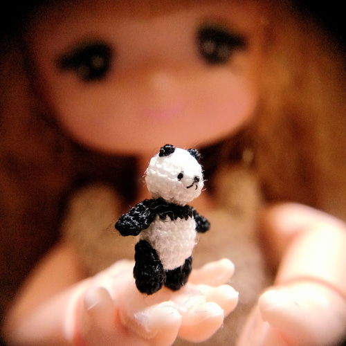 tiny-doll （くま）作品ページ ミニチュアあみぐるみミニチュア