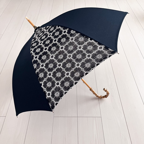 ☆完成品☆ミナペルホネン アネモネ日傘（耳なしタイプ） 傘・日傘 L  