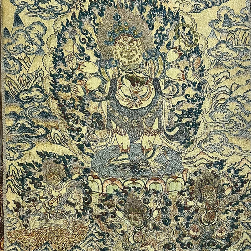 一年お香供済 黒財仏 聖山五台山からお迎えた大黒天様唐卡仏画 絵画