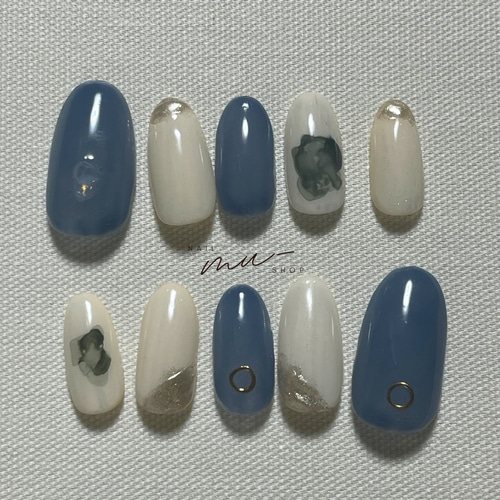 ネイルチップ(大人っぽシンプル夏ネイル ニュアンスネイル) ネイル