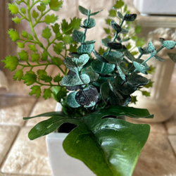 光触媒　人工観葉植物　ウォールグリーン　フェイクグリーン　3種観葉アレンジj 7枚目の画像