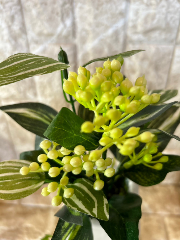 光触媒　人工観葉植物　ウォールグリーン　フェイクグリーン　3種観葉アレンジj 6枚目の画像