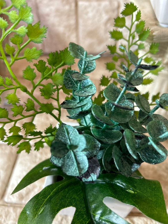 光触媒　人工観葉植物　ウォールグリーン　フェイクグリーン　3種観葉アレンジj 8枚目の画像