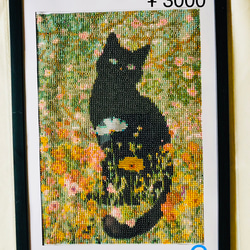 ダイヤモンドアート黒猫 完成品 立体・オブジェ K.coco 通販