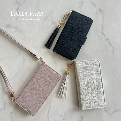 期間限定価格♡全機種対応 イニシャル入り 高品質レザー使用 手帳型