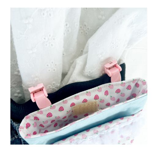 移動ポケットオーダー受付中☆ショルダー紐☆フリル☆フタにファスナー