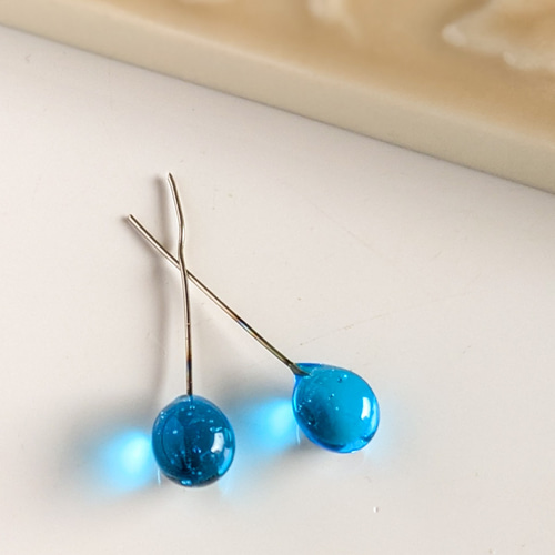 ベネチアンガラス しずく ミディアムブルー ビーズ クラフトAnsan 通販